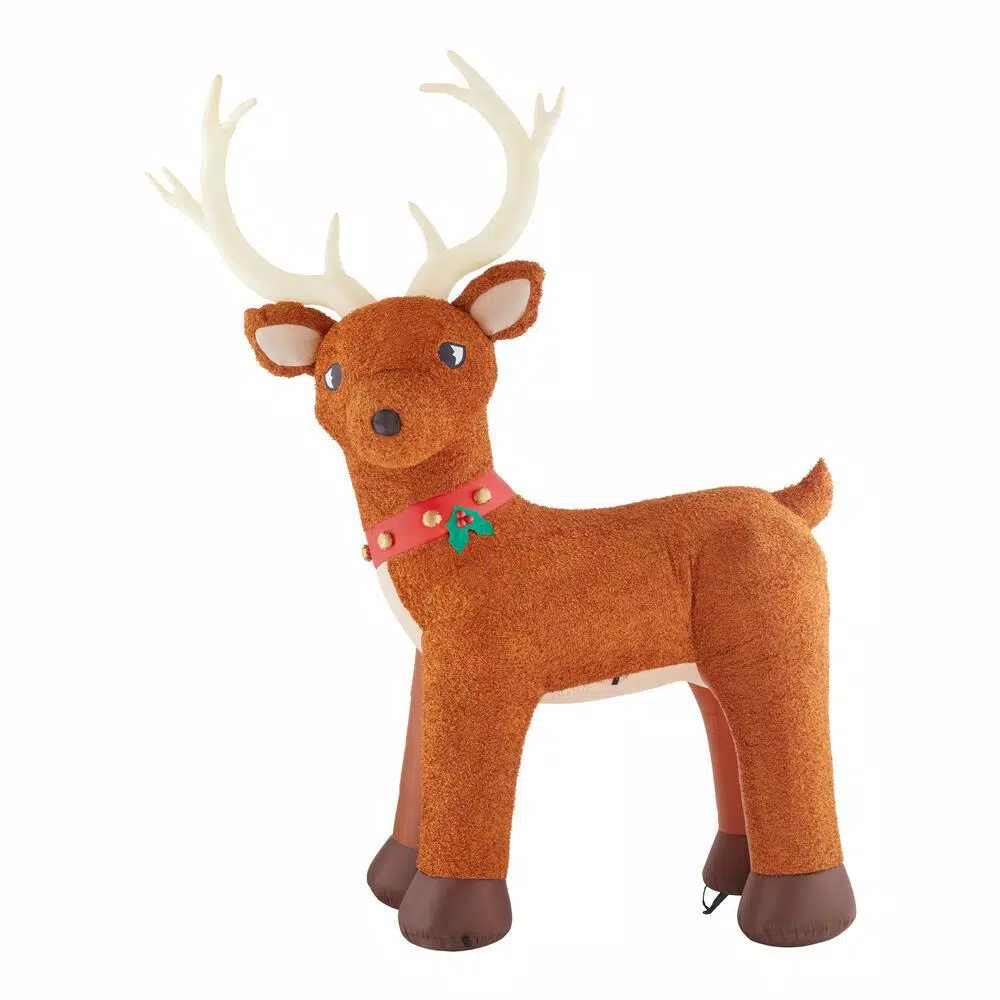 Home Accents Holiday 10.5 Ft. Pre-Lit LED Giant-Sized Inflatable Fuzzy Standing Reindeer 1 Home Accents Holiday 10.5 Ft. Pre-Lit LED Giant-Sized Inflatable Fuzzy Standing Reindeer