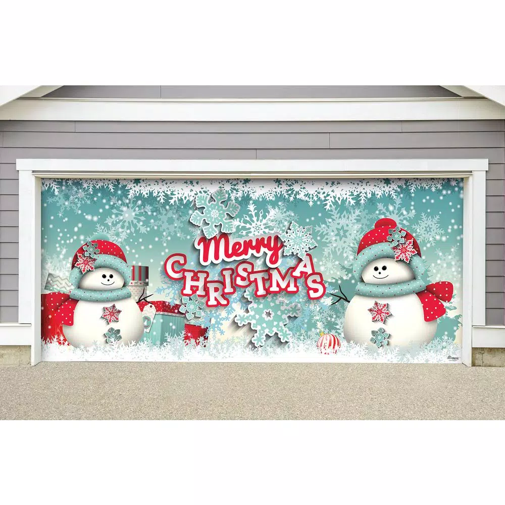 My Door Decor 7 Ft. X 16 Ft. Snowman Merry Christmas-Outdoor Christmas Holiday Garage Door Banner Decor 3 My Door Decor 7 Ft. X 16 Ft. Snowman Merry Christmas-Outdoor Christmas Holiday Garage Door Banner Decor - Image 3