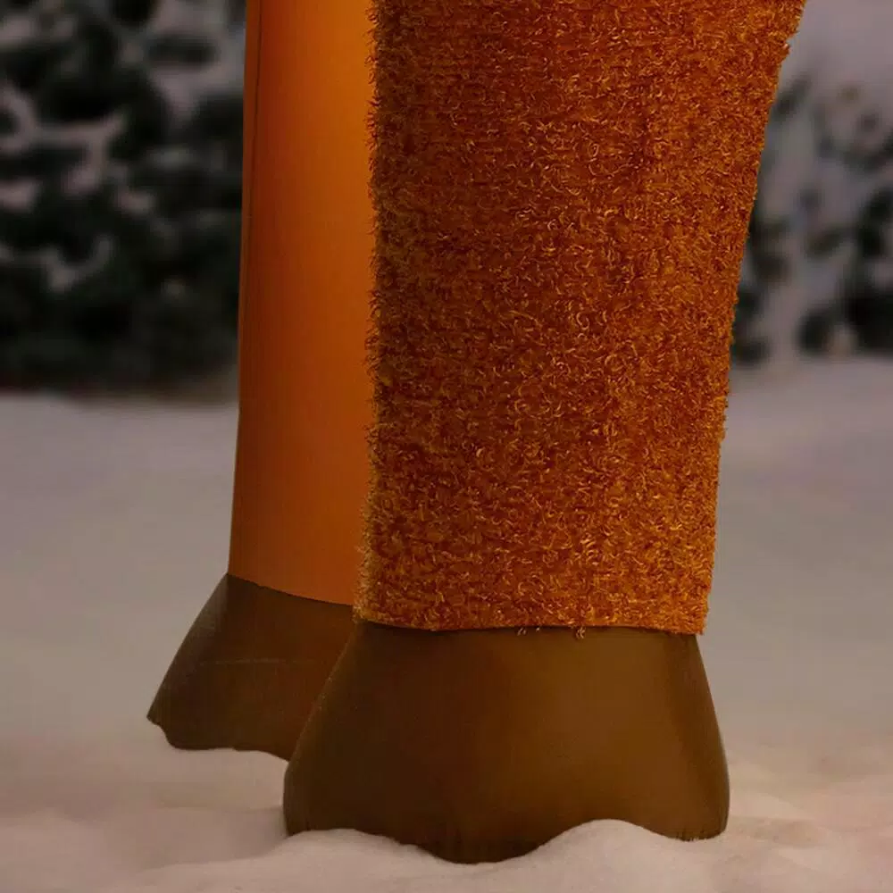 Home Accents Holiday 10.5 Ft. Pre-Lit LED Giant-Sized Inflatable Fuzzy Standing Reindeer 5 Home Accents Holiday 10.5 Ft. Pre-Lit LED Giant-Sized Inflatable Fuzzy Standing Reindeer - Image 5