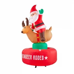 Airblown 6.5 Ft. Animated Inflatable Santa And Reindeer Rodeo Scene -Decorations Sales unnamed file 879