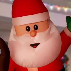 Airblown 6.5 Ft. Animated Inflatable Santa And Reindeer Rodeo Scene -Decorations Sales unnamed file 880