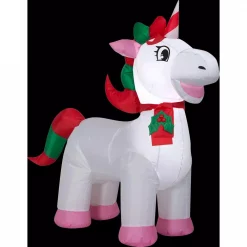 Gemmy 3.25 Ft. H X 3.5 Ft. L Airblown Inflatable Christmas Unicorn