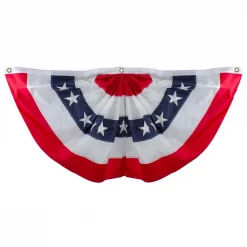 Northlight 48 In. X 24 In. Red White And Blue USA Pleated American Bunting Flag