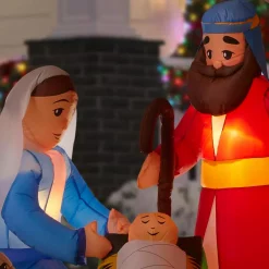 Home Accents Holiday 6.5 Ft. LED Inflatable Nativity Scene -Decorations Sales unnamed file 923