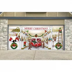 My Door Decor 7 Ft. X 16 Ft. Huge Santa’s Reindeer Barn Christmas Garage Door Decor Mural For Double Car Garage -Decorations Sales unnamed file 943