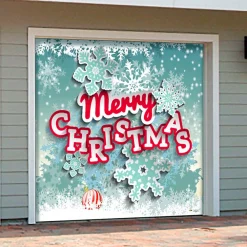 My Door Decor 7 Ft. X 8 Ft. Merry Christmas Cut Paper Holiday Garage Door Decor Mural For Single Car Garage -Decorations Sales unnamed file 952