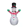 Glitzhome 12 Ft. Lighted Inflatable Snowman With Welcome Decor