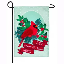 Evergreen 18 In. X 12.5 In. Heaven And Nature Cardinal Garden Linen Flag