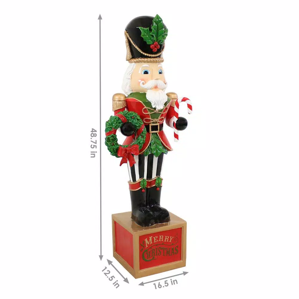 Sunnydaze Decor 48 In. Christmas Nutcracker Indoor/Outdoor Statue 2 Sunnydaze Decor 48 In. Christmas Nutcracker Indoor/Outdoor Statue - Image 2