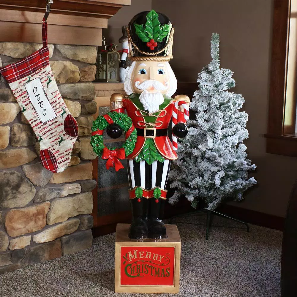 Sunnydaze Decor 48 In. Christmas Nutcracker Indoor/Outdoor Statue 6 Sunnydaze Decor 48 In. Christmas Nutcracker Indoor/Outdoor Statue - Image 6
