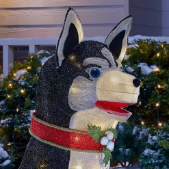Home Accents Holiday 3 Ft Adorable Dogs LED Husky -Decorations Sales unnamed file 992